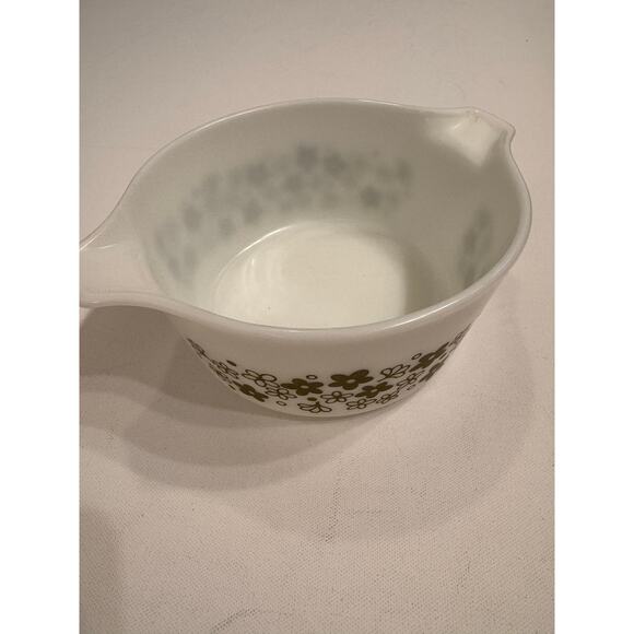 Vintage Pyrex 474-B Casserole Dish Spring Blossom White Green 1.5qt - Picture 4 of 7